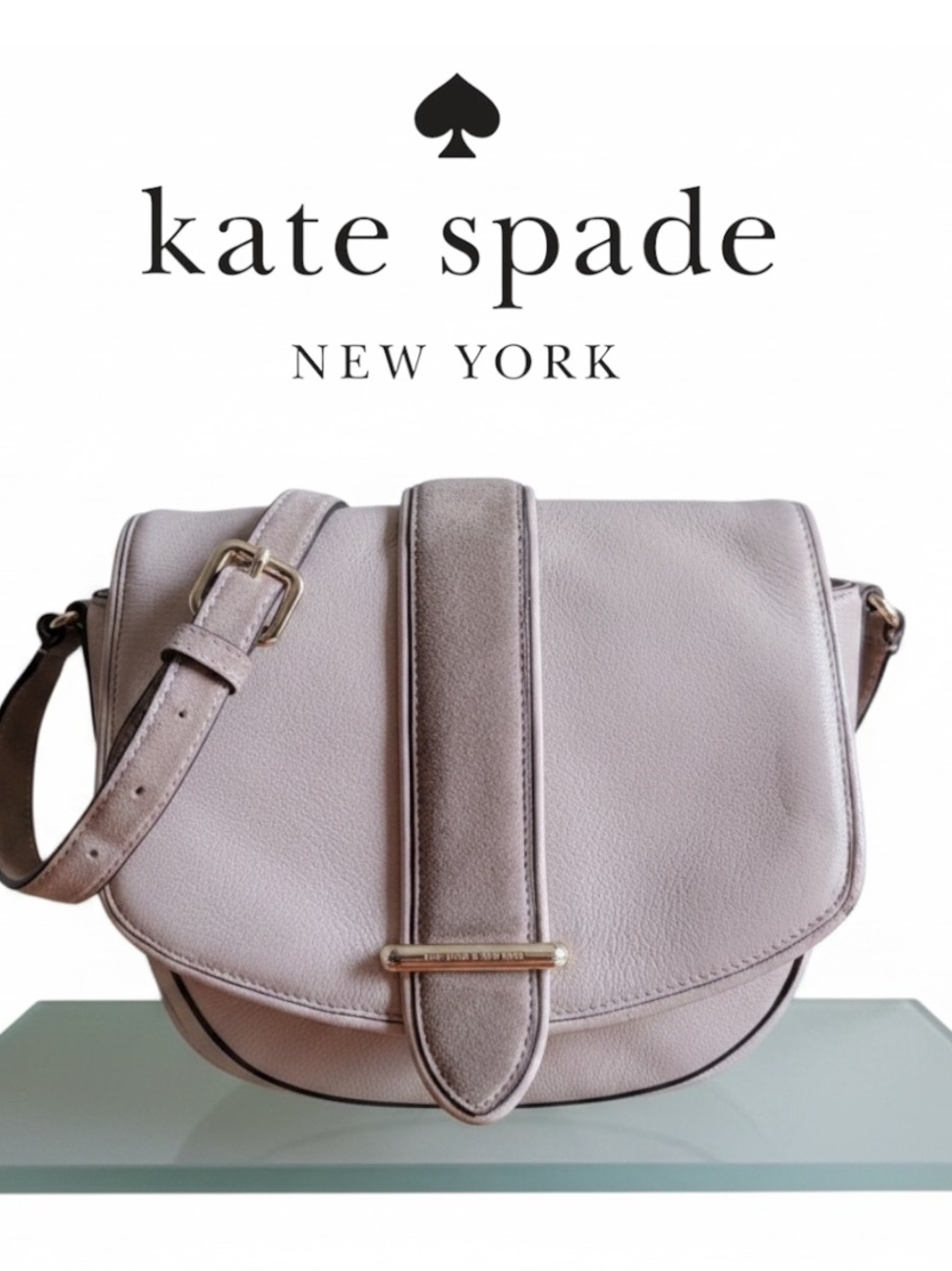 kate spade ~ Crossbody ~ Taupe w/ Gold Accents ~ Hunts Place Marsi Style